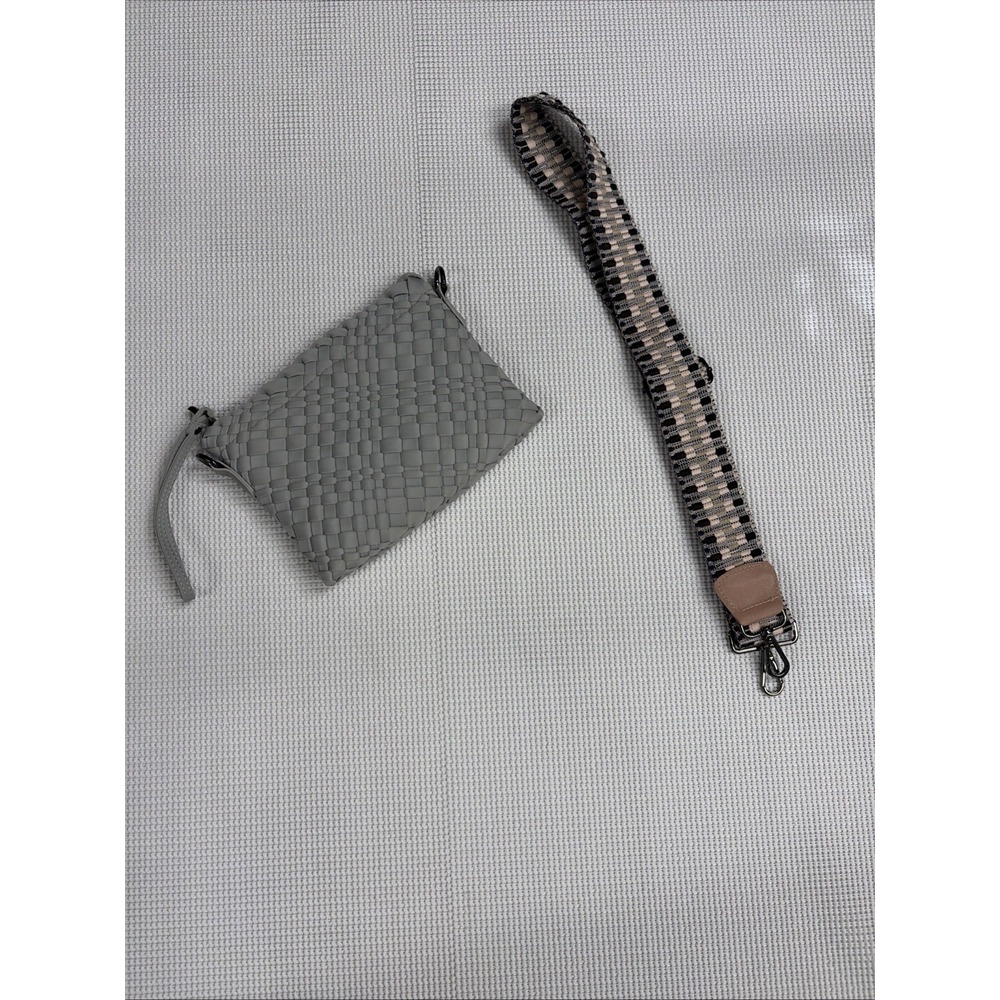 Prenelove Gray Crossover Body Purse With Detachable Strap